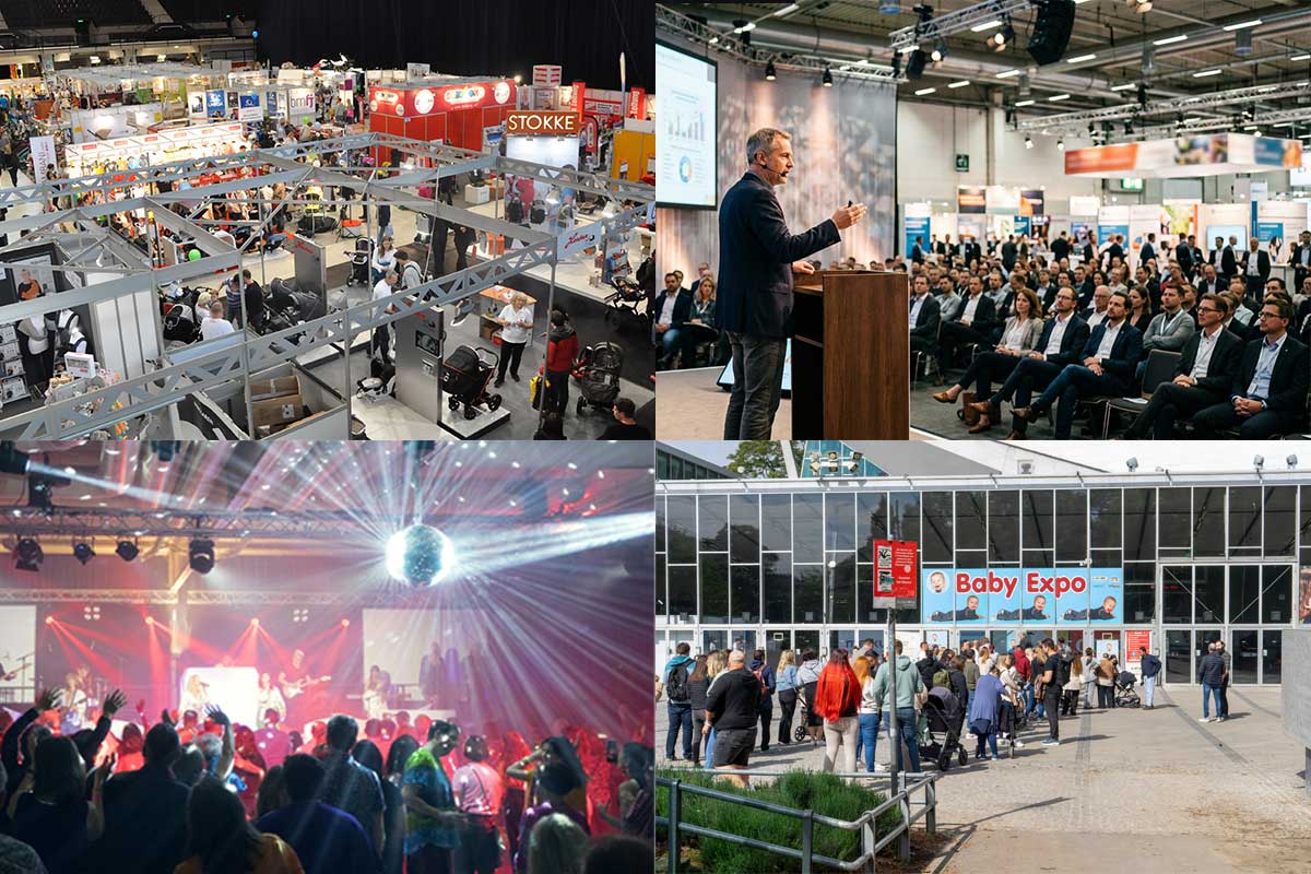 Info-Bereiche und Teststraße